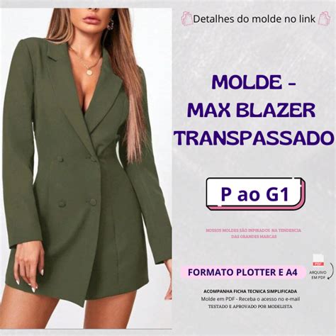 Molde Max Blazer Transpassado Julia Suenia Nunes Gomes Hotmart