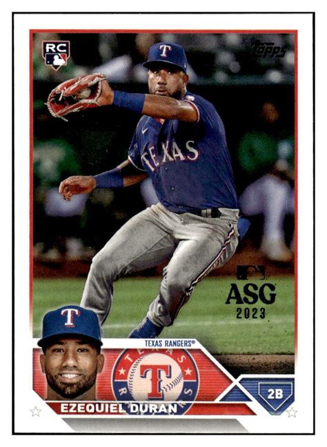 Ezequiel Duran RC 2023 Topps All Star Game 286 ROOKIE MLB Rangers ID