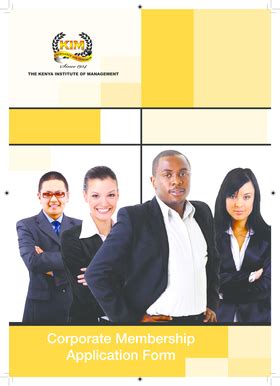 Fillable Online Corporate Application Form The Kenya Institute Of