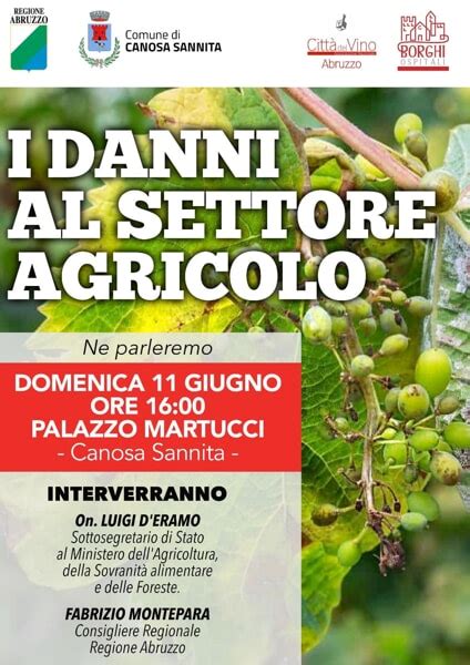 A Canosa Sannita Un Incontro Su I Danni Al Settore Agricolo Con Il