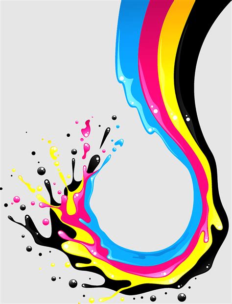 Cmyk Color Model Milk Splash Ink Splash Water Splash Flow Bright