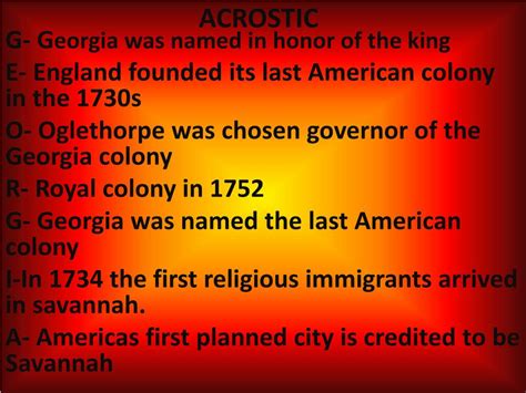 Ppt The Georgia Colony Powerpoint Presentation Free Download Id