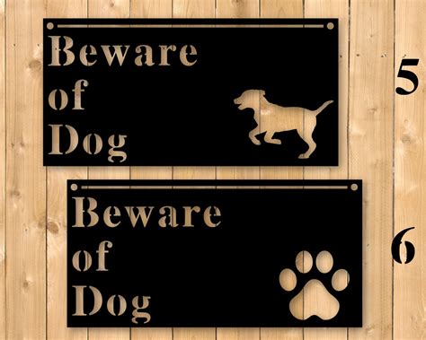 Beware of Dog Sign Custom Metal Sign Personalized Metal | Etsy