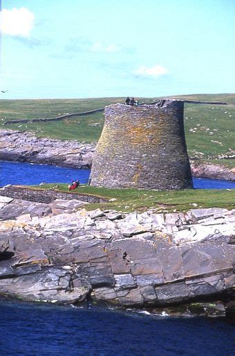 Broch - Wikipedia, the free encyclopedia | Dry stone, Shetland, Scotland