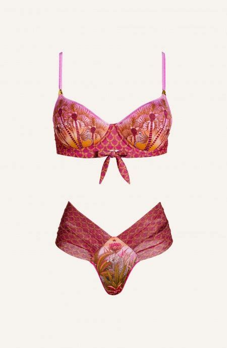 Balconette Bikini With Underwire Piquet Lurex And Crepon Lam Palm