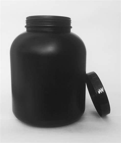 Black Round Kg L Protein Powder Hdpe Jar Weight Gm Size Kg