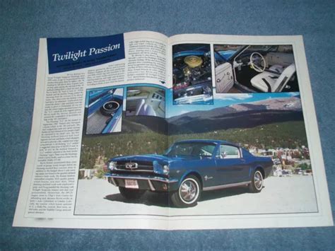 1965 FORD MUSTANG Fastback Vintage Article Twilight Passion EUR 11 14