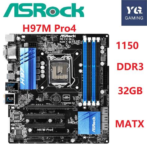 Used Original Slot Lga1150 H97m Motherboard For Asrock H97m Pro4