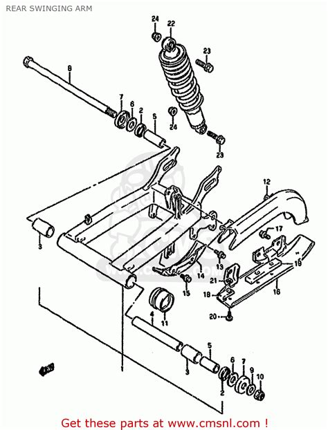 Suzuki LTF160 1994 R UNITED KINGDOM AUSTRALIA E02 E24 REAR SWINGING