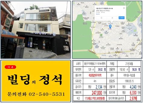 용산구 경리단길 20억 꼬마빌딩 실거래가 조회 이태원동 211 18 녹사평역 24억 7000만 원 평당 6330만