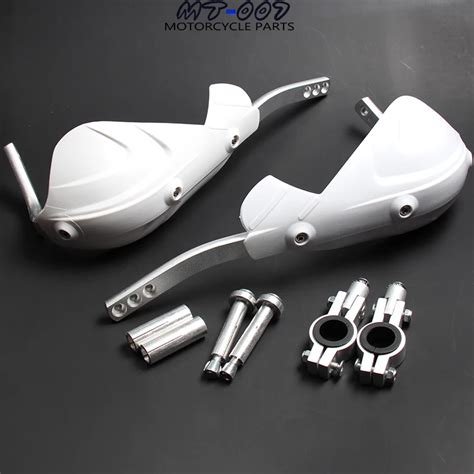 White Handlebar Handguards Hand Guards Motorcycle Motorcross Dirt Bike