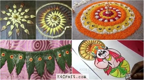 Onam Crafts & Home Decor Ideas - K4 Craft