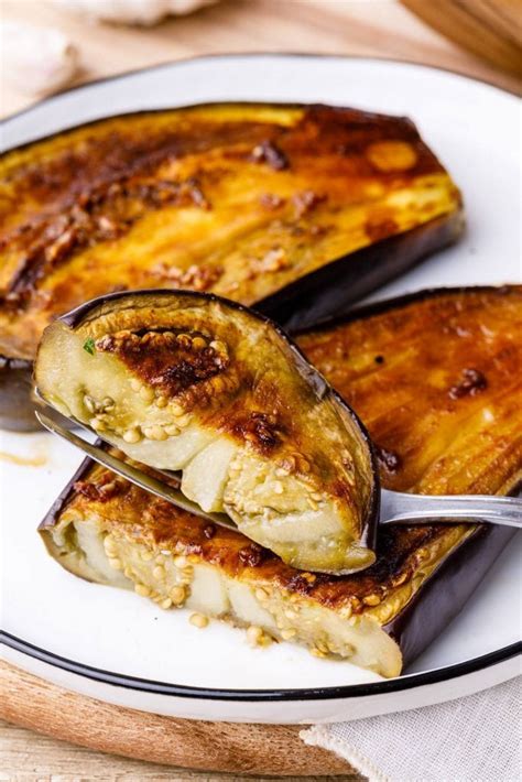 Garlic Roasted Eggplant Easy Oven Roasted Recipe Nurtured Homes