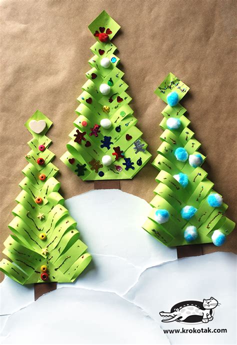 Krokotak DIY Paper Christmas Trees