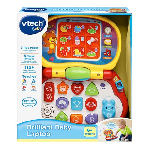 Vtech Brilliant Baby Laptop Teaches Colors Shapes Animals And Music