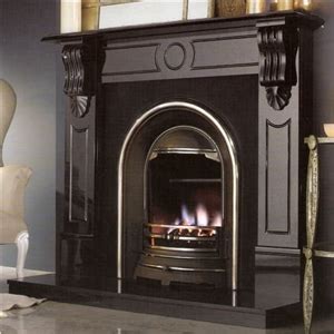 Black Granite Stone Fireplace Mantel from China - StoneContact.com