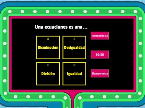 Ecuaciones Gameshow Quiz