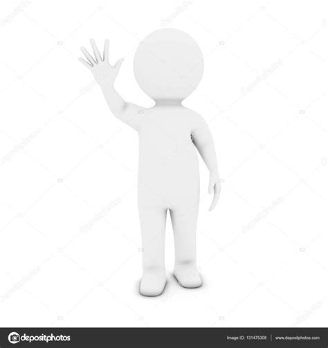 White 3d Man Character Waving 3d Illustration Stock Photo By ©fredex