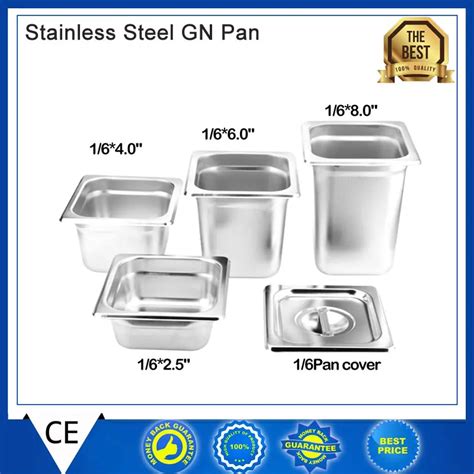 Kitchen Accessories 6pcslot 16 Gn Pan Stainless Steel Food Pan 176162mm Chafing Buffet