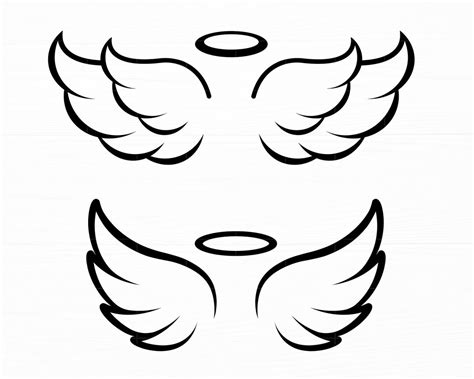 Angel Wings Svg Bundle Angel Wing Cut File Memorial Svg Wing Svg Angel