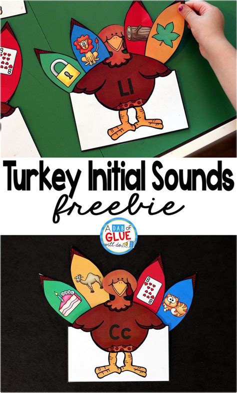 Turkey Initial Sounds Thanksgiving Kindergarten Thanksgiving