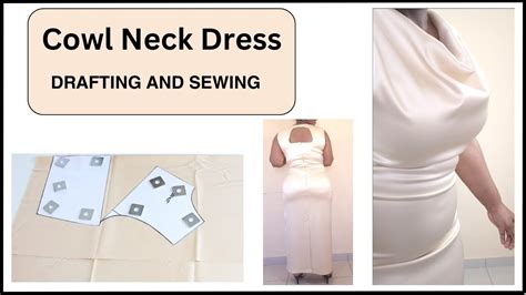 How To Draft And Sew A Cowl Neck Cowl Neck Dress With An Open Back