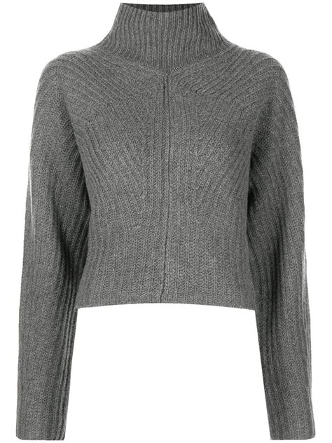 Buy Theory Scupted Knit Jumper Grey At 28 Off Editorialist