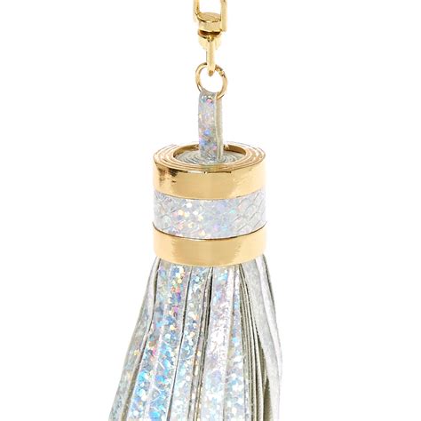 Large Holographic Tassel Key Ring Claires Us