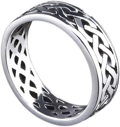 Viva Adorno Damen Ring Silberring Tribal Geflochten Keltisch