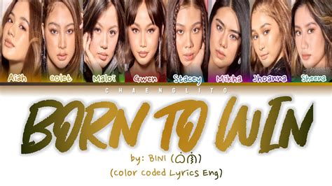 Bini Born To Win Color Coded Lyrics Eng Youtube