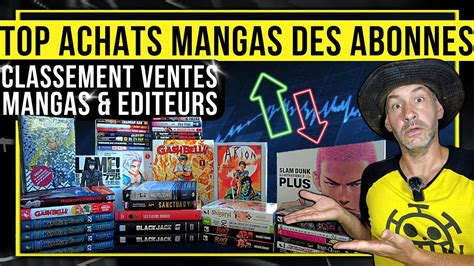 VOS achats mangas le classement des ventes mangas et éditeurs 2023