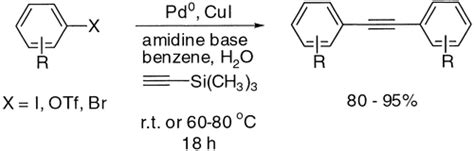 One Pot Synthesis Of Symmetrical And Unsymmetrical Bisarylethynes By A