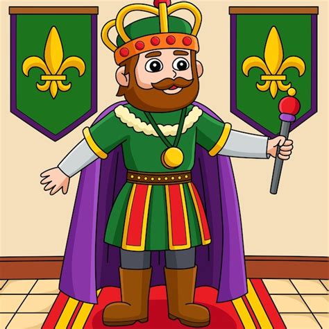 Premium Vector Mardi Gras Crown King Colored Cartoon Illustration