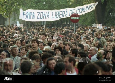 Bucarest Roumanie Avril 1990 Golaniada Une Importante