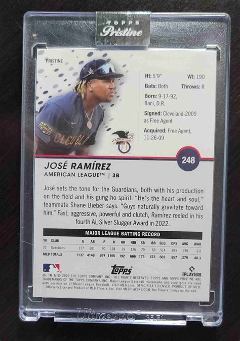 Sportlots Auctions 2023 Topps Pristine Jose Ramirez Encased Pristine