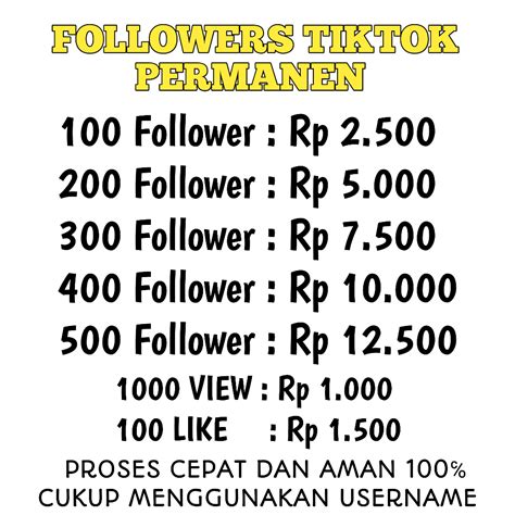 Jual Folowers Tiktok Permanen Termurah Shopee Indonesia