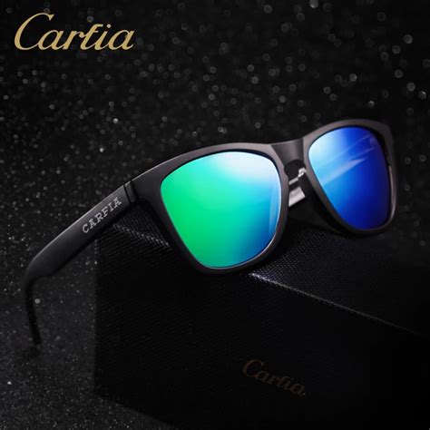 Carfia Men Retro Sunglasses Polarized Vintage Sun Glasses Square