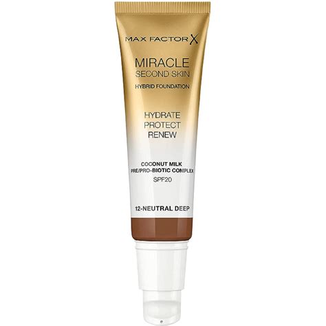 Фон дьо тен Max Factor Miracle Second Skin Хидратиращ Тъмен 12 30