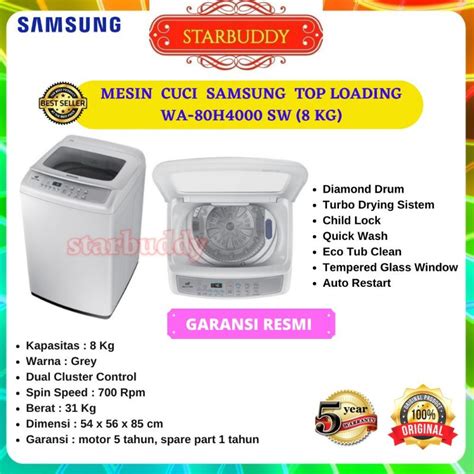 Jual Mesin Cuci Samsung Wa H Sw H Top Loading Kg