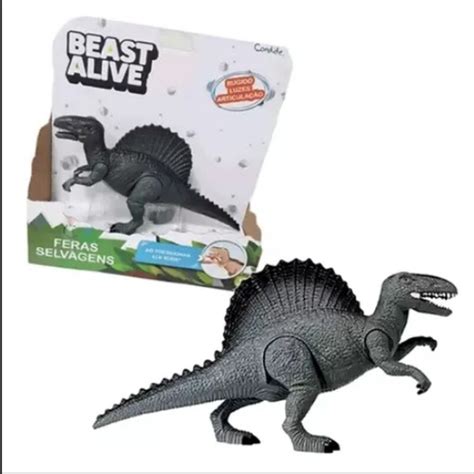 Boneco Dinossauro Espinossauro Beast Alive Feras Selvagens Shopee