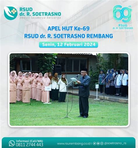 Perayaan HUT Ke 69 RSUD Dr R Soetrasno Rembang RSUD Dr R