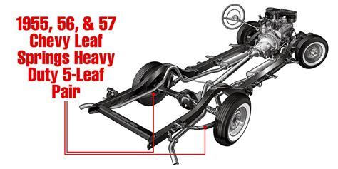 1955 1956 1957 Chevy Rear Leaf Springs Heavy Duty 5 Leaf 8
