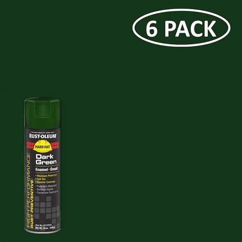 Rust Oleum 6 Pack Gloss Dark Green Spray Paint Net Wt 15 Oz In The