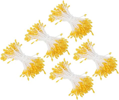 Patikil 1mm Double Heads Flower Stamen 450 Pcs Artificial