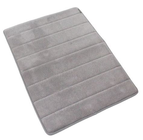 Micro Dry 17 X 24 Memory Foam Hd Bath Mat Grey Memory Foam Foam