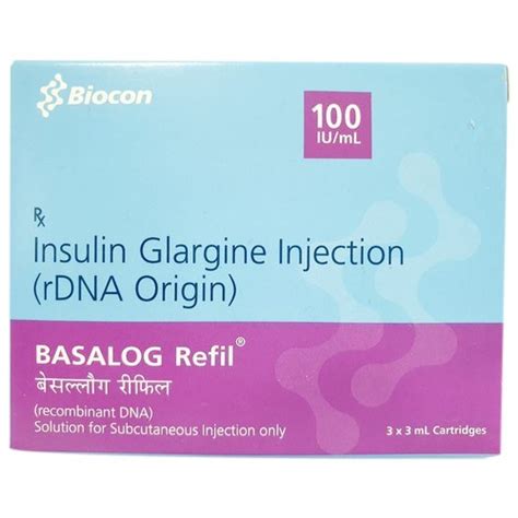 Basalog Refil Insulin Glargine Injection Iu Ml X Ml Off