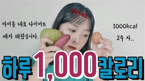 운동x 하루 1000칼로리 다이어트 이번엔 진짜 다이어트 식단이다 Youtube