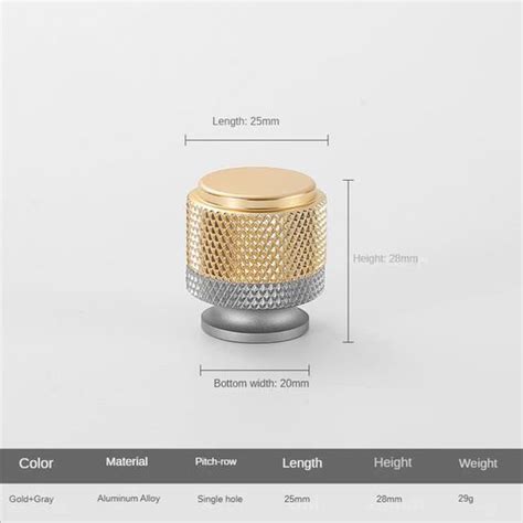 Poignee Gold Gray Knob Poign Es Pour Tiroirs Et Armoires De Cuisine