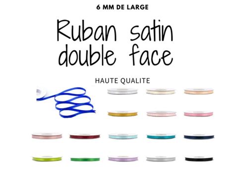 Mm Bobine De Metres De Ruban Satin Double Face Belle Qualite Eur