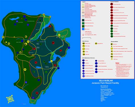 Isla Nublar 1993 Brochure Map By Sangheiliosthel On Deviantart